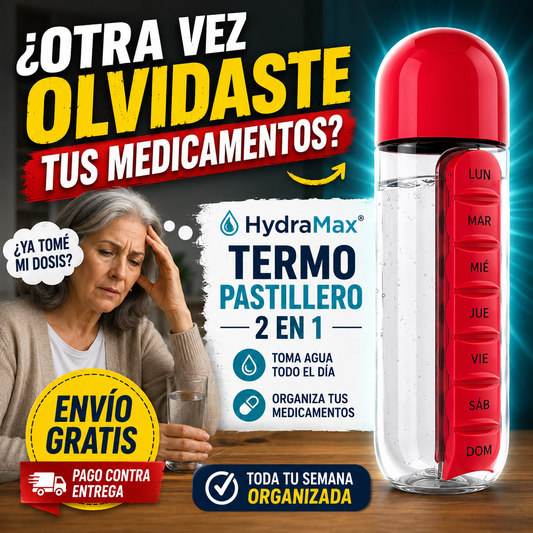 HydraMax® Botella Pastillero 7 Compartimientos