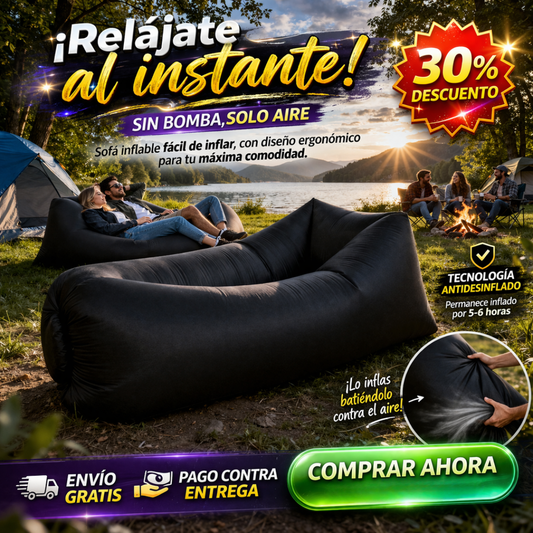 SitFly® Sofá Inflable con Cobertura Resistente