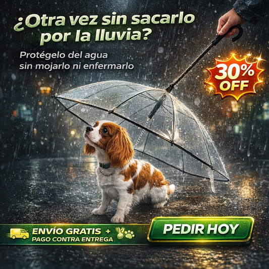 PawRain® Paraguas Transparente Para Perro
