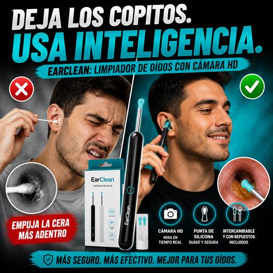 EarClean® Limpiador de Oídos Inteligente con Cámara Integrada