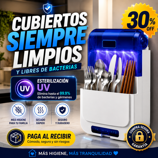 EsterilFresh® Esterilizador De Cubiertos Tecnología UV