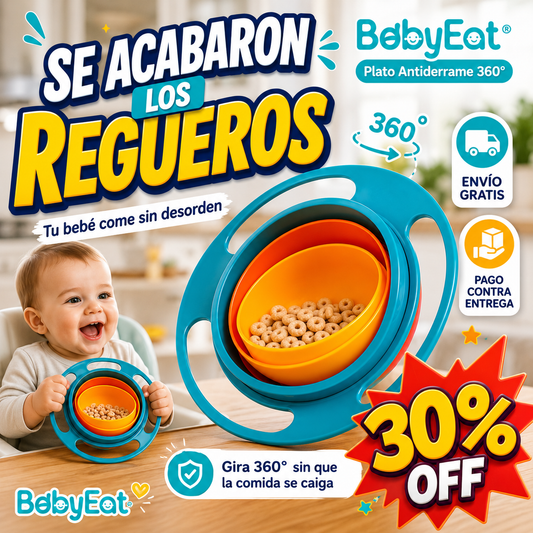 BabyEat® Plato 360° Antiderrame Bebe