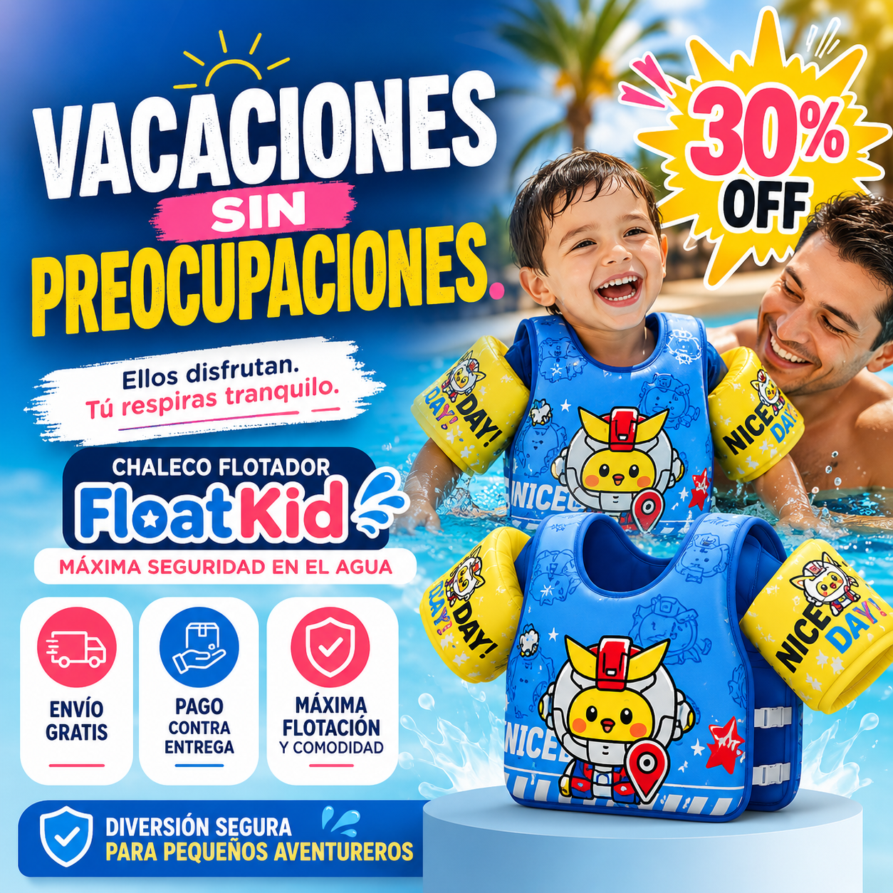 FloatKid® Flotador Tronco Completo Niños